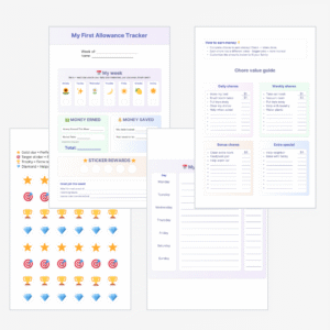 Weekly Allowance Tracker: Teach Kids to EARN Their Money